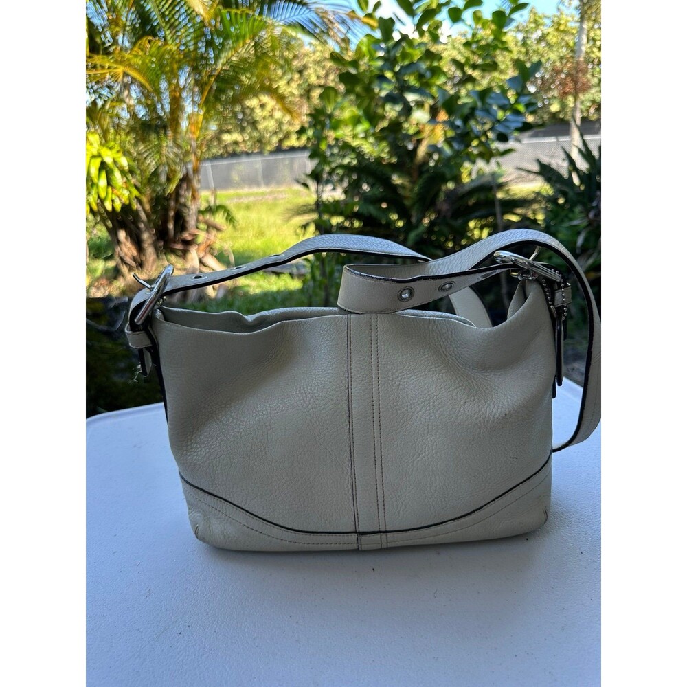 Vintage Coach F10942 Soho Collection Pebbled Leather Baguette Shoulder Bag
